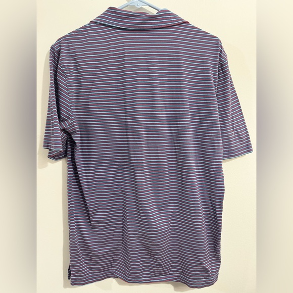 J. McLaughlin Callahan Cotton Polo in Stripe Mens Size S - Picture 2 of 3